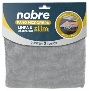 Pano Microfibra *c/2* 40X40 Nobre Slim - Cinza