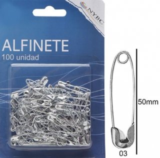 Alfinete Seguranca N3 Nybc Prata - C/100