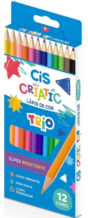 Lapis Cor  Cis Criatic Trio 12 Cores Triangular  5.8550