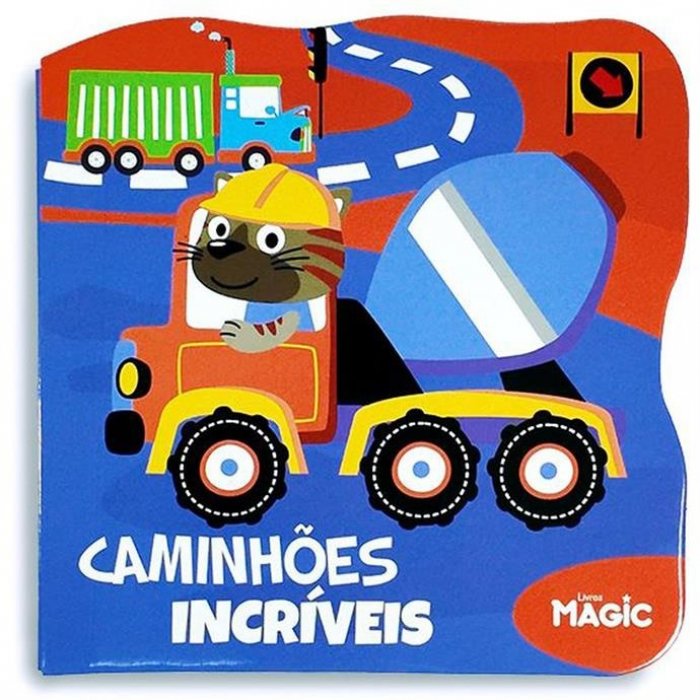 Livro ** Leitura Recortado Caminhoes Incriveis 10Pg - Magic Kids