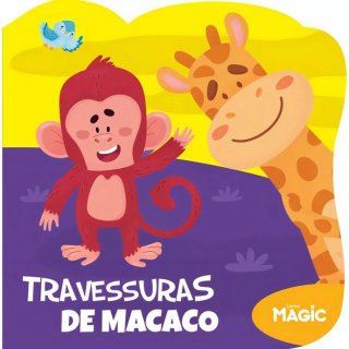 Livro ** Leitura Recortado Travessuras do Macaco 10Pg - Magic Kids
