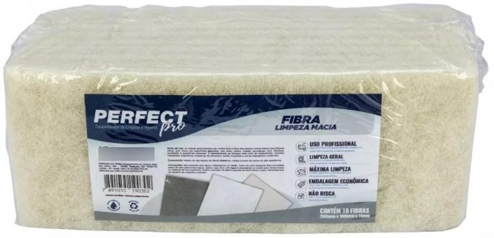 Fibra Limpeza Macia/leve Branca 26X10 Pct/10  Perfect Pro