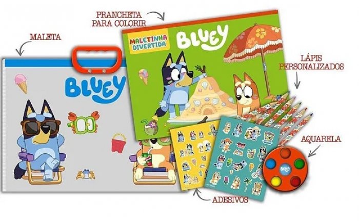Maleta de Pintura Bluey  Maletinha Divertida