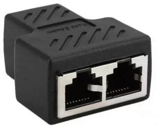 Conector Emenda Divisor Rj45 La-E20 Pluscable Preto