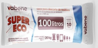 Saco Lixo 100L Azul 75X105 *pct/10* 20Kg Vabene