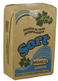 Papel Toalha Interf. Sort Branco2 20X21 C/1000Fls 1Kg