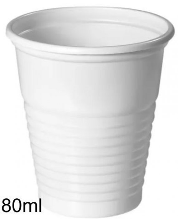 Copo Cafe/cha **80Ml** Fonplast Branco Pct/100