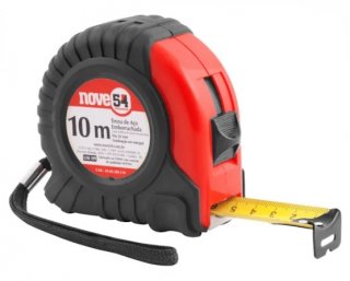 Trena Aco 10 Metros - 25Mm - Emborrachada - Nove54