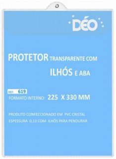 Plastico Transp R.619Trs C/tampa e Ilhos Of 225X330 Deo