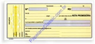 Bloco Nota Promissoria Amarela  10035  Sd 50Fls