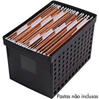 Caixa Organizadora Preta Largo Alto P/pasta Susp. 70122 Ordene