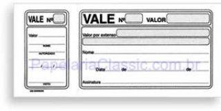 Bloco Vale  10071  C/canhoto 50Fls Sd