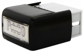 Carimbo Automatico Pago Ref.2504 Carbrink Preto